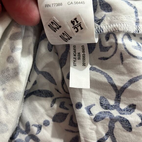 J. Crew factory blue and white Poplin corset midi dress NWT - Picture 13 of 13